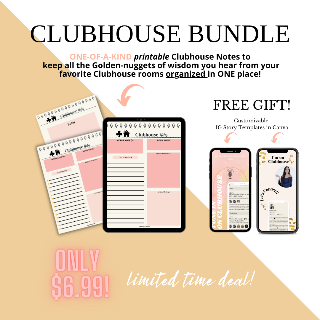 printable templates clubhouse app organization